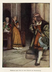 Walther und Eva in der Kirche in Nürnberg